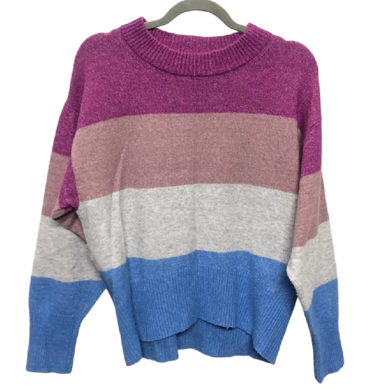 Sweatshirt for weekend adventures -Sweatshirts for sporty girls -Sweatshirt Crewneck By A New Day In Blue & Pink, Size: Xs