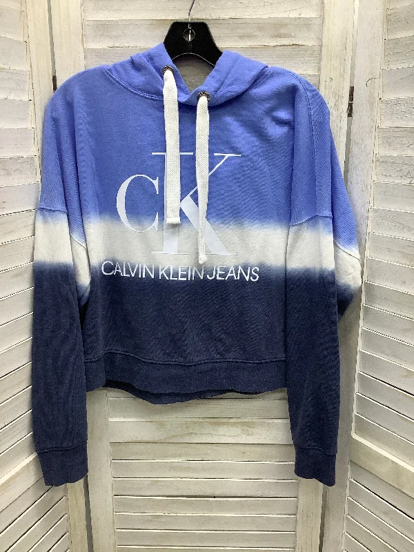 Sweatshirt for layered chic style -Sweatshirts for fashion-forward men -Sweatshirt Collar By Calvin Klein In Blue, Size: S