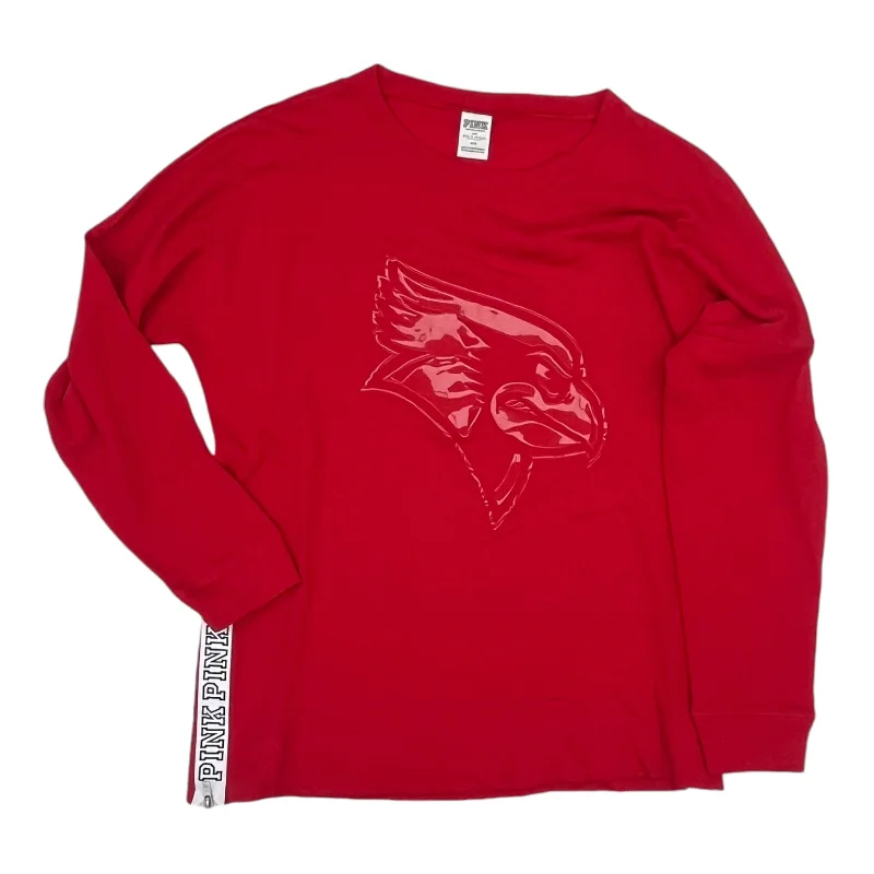 Sweatshirt for spring -Sweatshirts for school -SWEATSHIRT CREWNECK by PINK In RED, Size: M