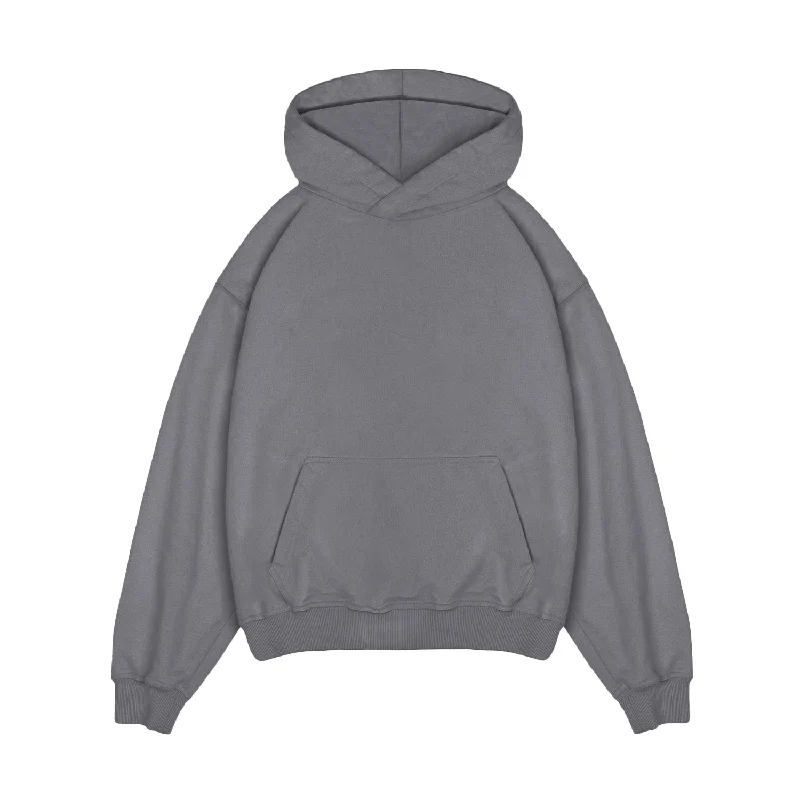 Hoodie for comfy chill-out moments -Hoodie for printed designs -Hoodie - Charcoal