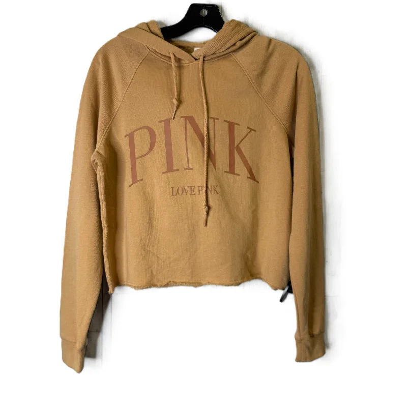 Sweatshirt for chic fall travel style -Sweatshirts for comfy office days -Sweatshirt Hoodie By Pink In Brown, Size: Xs