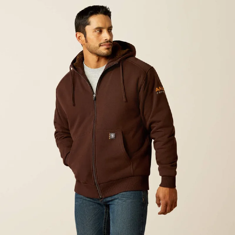 Hoodie for fashionable streetwear hoodie style -Hoodie for hoodie for casual Fridays -Ariat P30438 Rebar All-Weather Sherpa-Lined Full Zip Hoodie