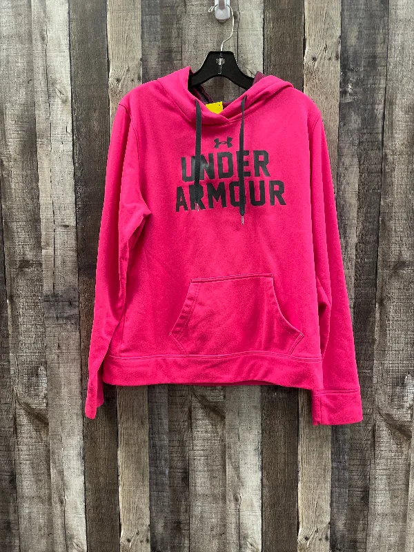 Sweatshirt for relaxed style -Sweatshirts for cool summer evenings -Athletic Sweatshirt Hoodie By Under Armour In Pink, Size: L