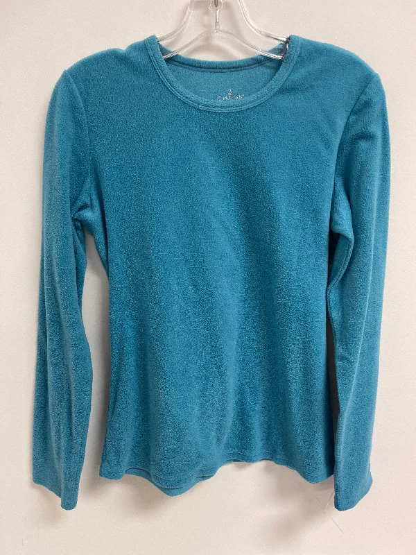 Sweatshirt for casual everyday style -Sweatshirts for cool evening walks -Sweatshirt Crewneck By Cuddl Duds In Blue, Size: M