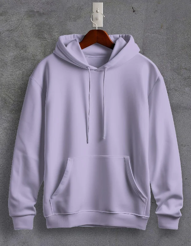 Hoodie for practical fall street fashion -Hoodie for neutral tones -Lavender Plain Unisex Hoodie For Men/Women