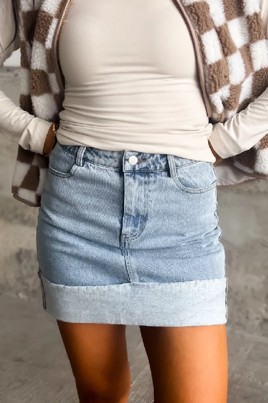 Skirts for feminine looks -Hallie Denim Skirt