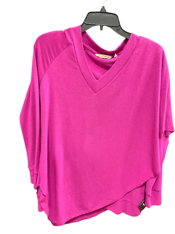 Sweatshirt for cozy winter lounging -Sweatshirts for chilly weather mornings -Sweatshirt Collar By Soft Surroundings In Pink, Size: Xs