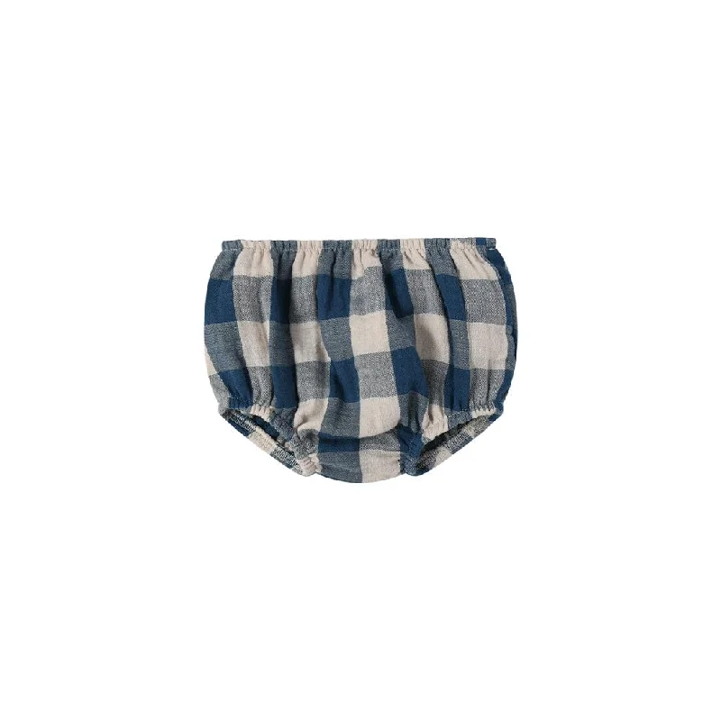 Shorts for chic street fashion -Organic Zoo Shortie - Blue Gingham - Pottery