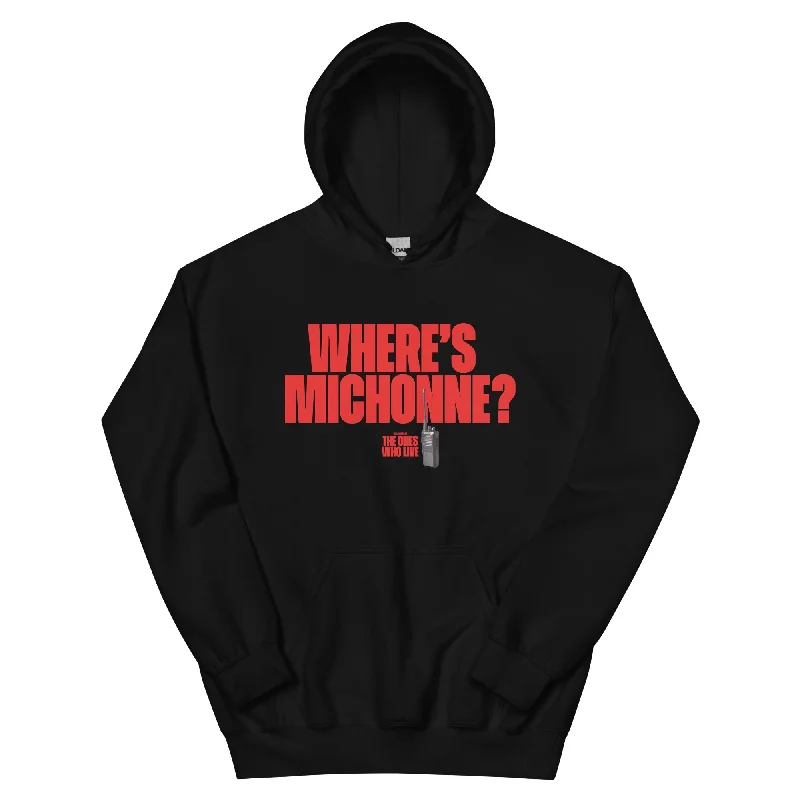 Hoodie for cool and comfortable layering -Hoodie for hoodie for springtime looks -The Walking Dead: The Ones Who Live Where's Michonne? Walkie Adult Hoodie