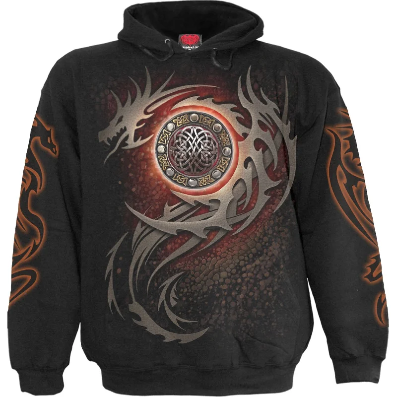 Hoodie for relaxed hoodie looks -Hoodie for hoodie for fitness sessions -DRAGON EYE - Hoody Black