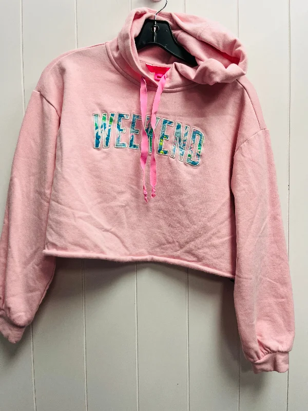 Sweatshirt for fashion layering -Sweatshirts for university students -Sweatshirt Hoodie By Lilly Pulitzer In Pink, Size: Xs