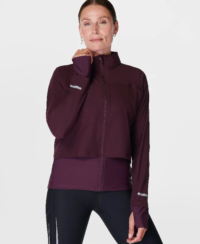 Jacket for cozy family outings -Fast Track Running Jacket Sb9712 Midnight-Cherry-Purp