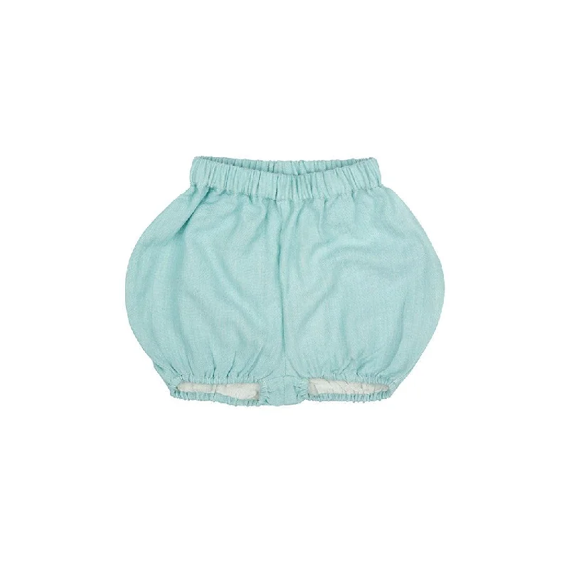 Shorts for sporty outdoor wear -Pigeon Organics Plain Muslin Bloomers - Turquoise