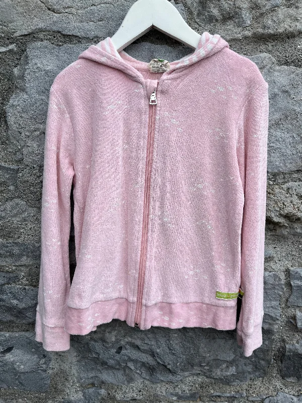 Hoodie for comfy cold-weather street looks -Hoodie for cozy look -Pink terry hoodie   7y (122cm)