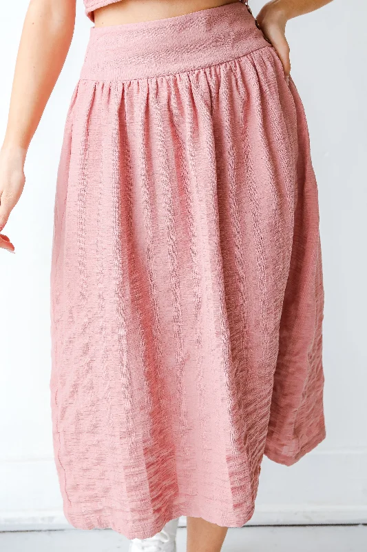 Skirts for relaxed events -True As Can Be Midi Skirt