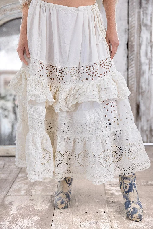 Skirts for road trip vacation wear -Eyelet Pissarro Skirt