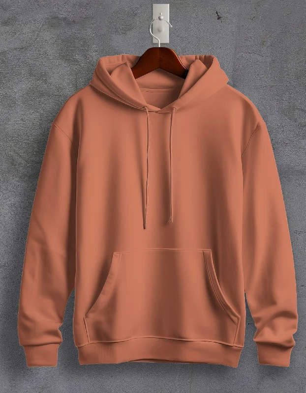 Hoodie for cold-weather casual hoodie wear -Hoodie for zip-up hoodie -Coral Plain Unisex Hoodie For Men/Women