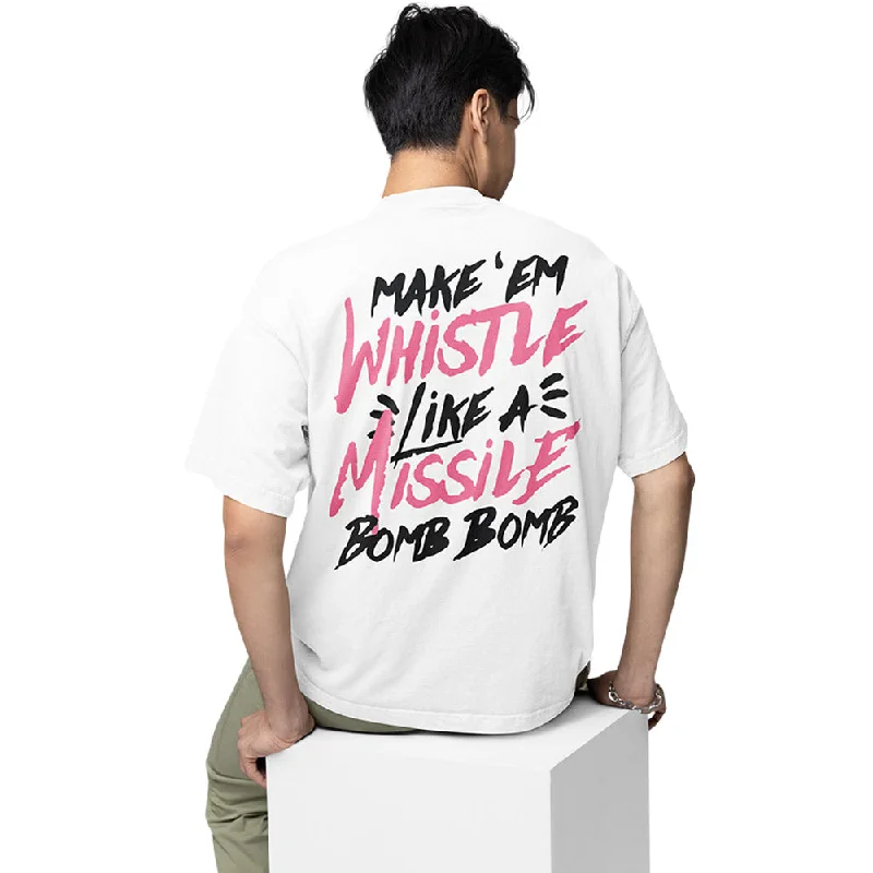 casual funny graphic t-shirts -Black Pink Oversized T shirt - Whistle