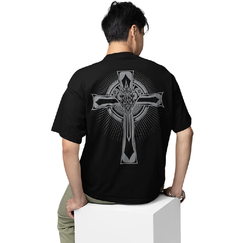 pocket plain t-shirts -Black Sabbath Oversized T shirt - Headless Cross