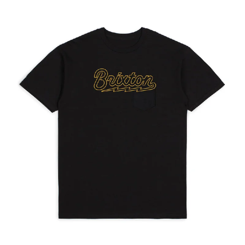 organic printed t-shirts -Brixton Dory T-Shirt Black