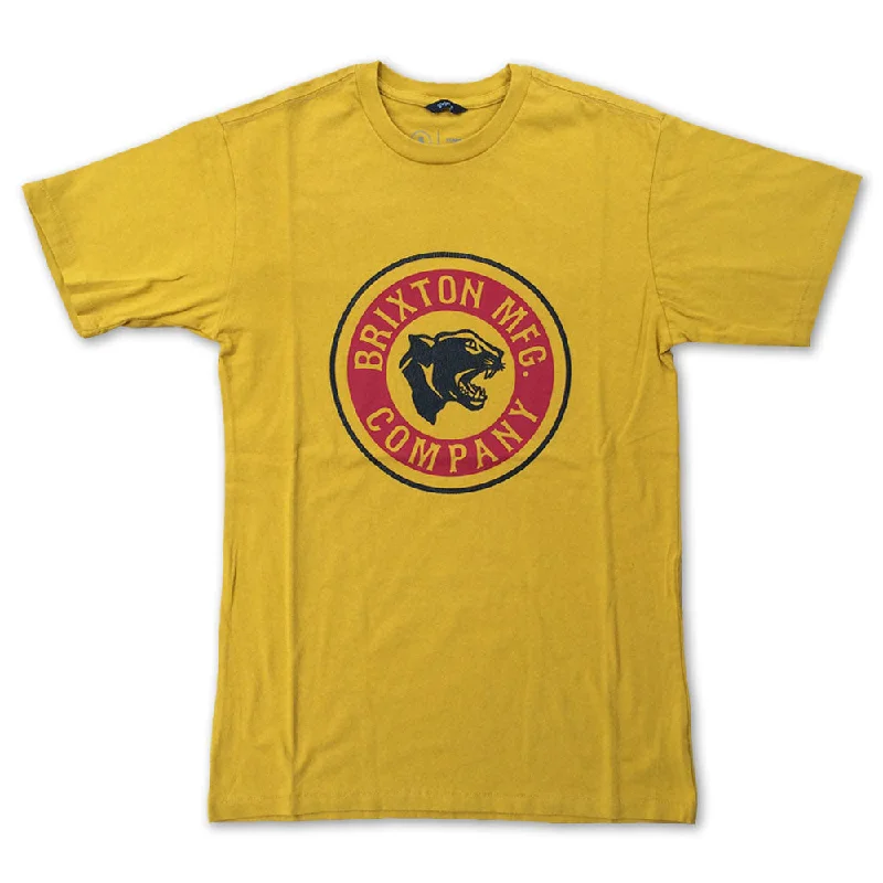 tie-dye printed t-shirts -Brixton Forte T-Shirt Nugget Gold