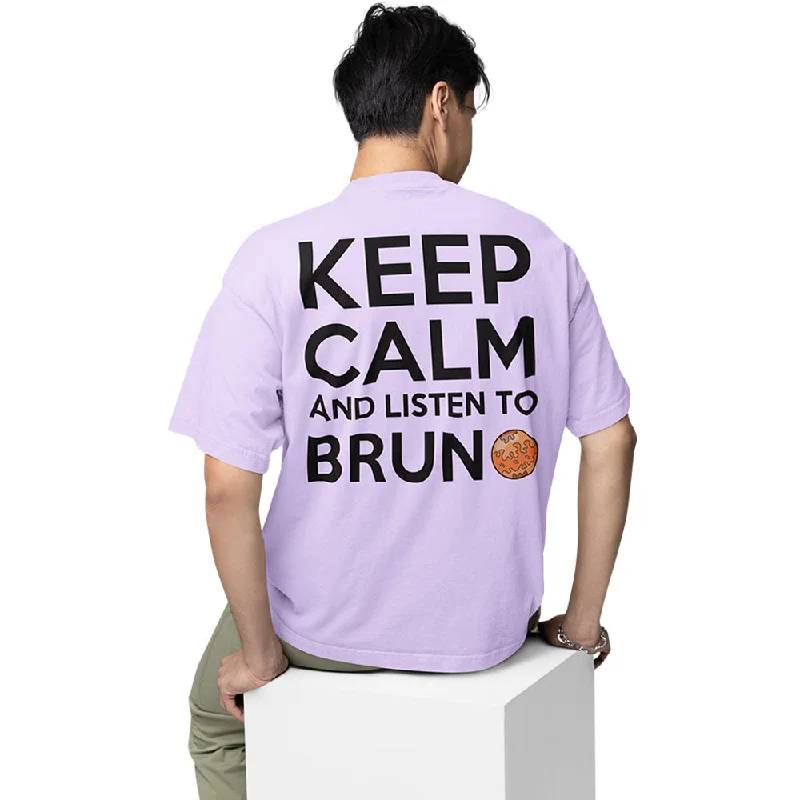 animal cotton t-shirts -Bruno Mars Oversized T shirt - Keep Calm