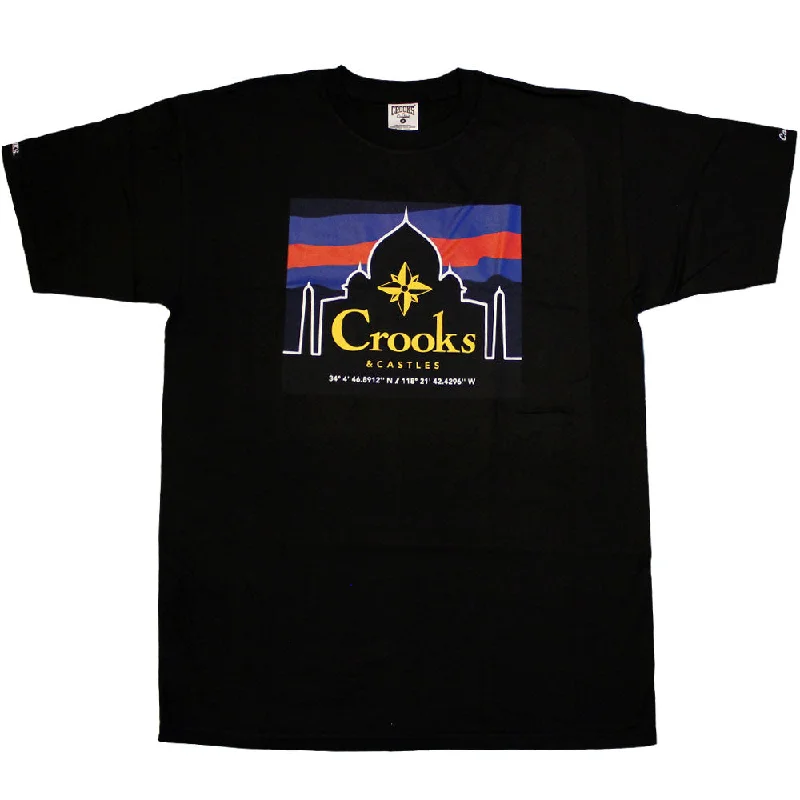 black plain t-shirts -Crooks & Castles Taj T-Shirt Black