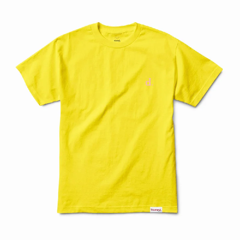 sports long sleeve t-shirts -Diamond Supply Co Mini Un Polo T-shirt Yellow