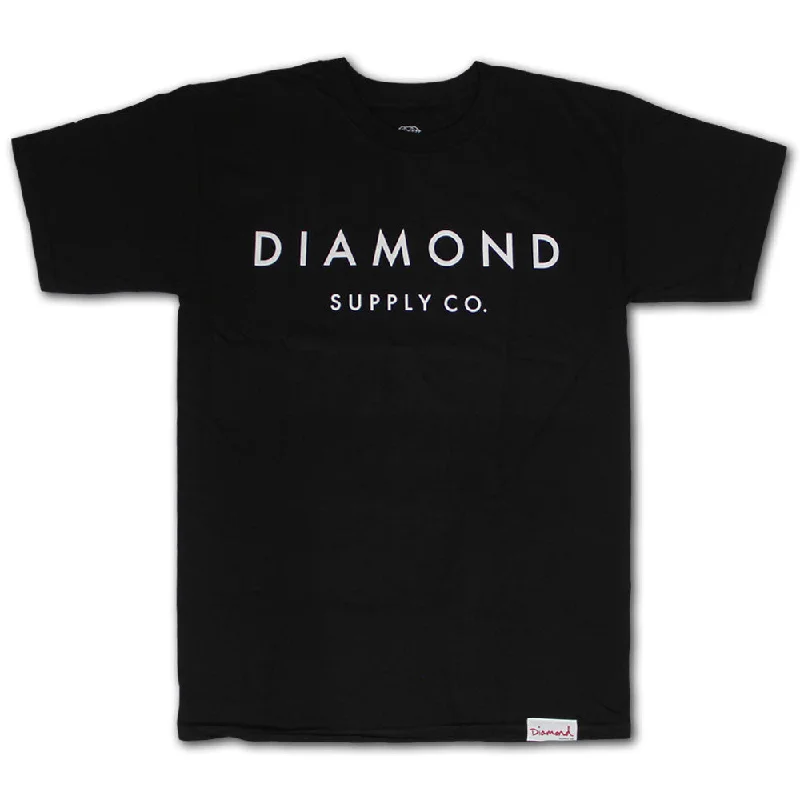 animal long sleeve t-shirts -Diamond Supply Co Stone Cut T-shirt Black