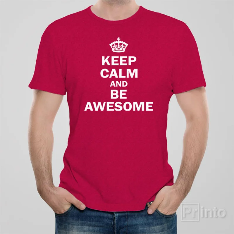 pocket travel t-shirts -Keep calm and be awesome - T-shirt