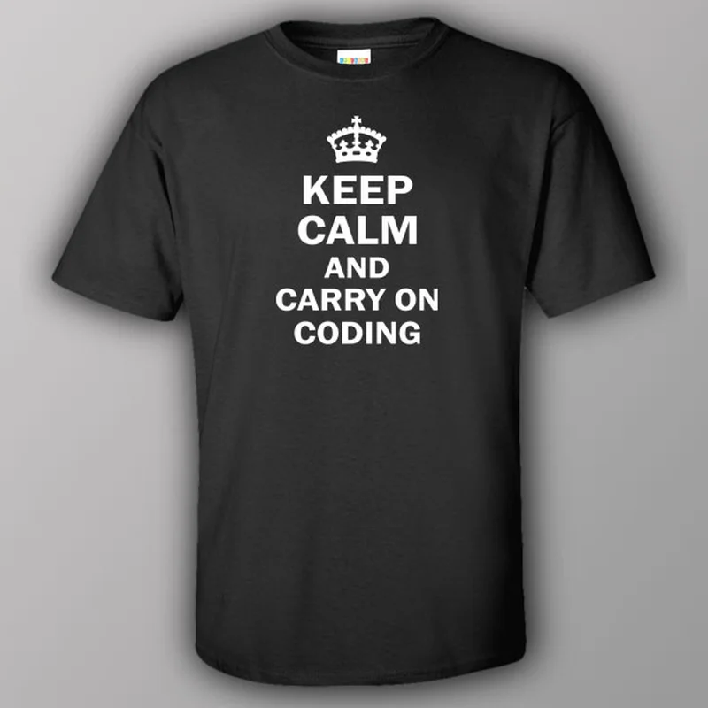 pocket printed t-shirts -Keep calm and carry on coding - T-shirt