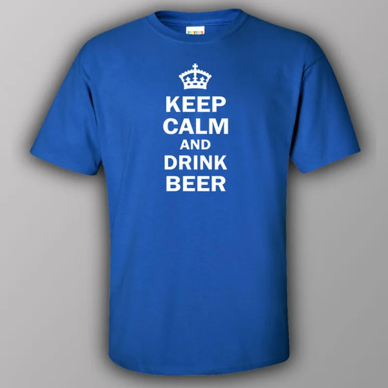 muscle cotton t-shirts -Keep calm and drink beer - T-shirt