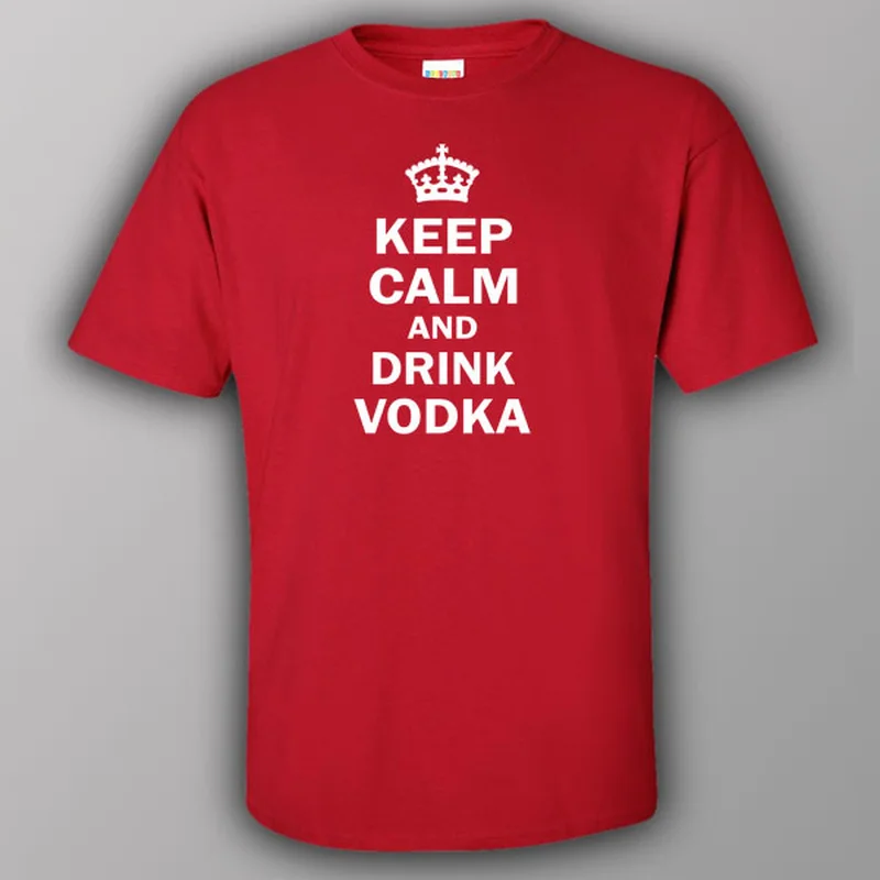 cropped vintage t-shirts -Keep calm and drink vodka - T-shirt