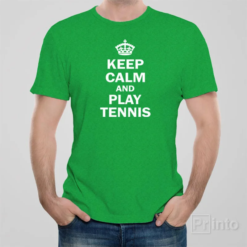 sports team t-shirts -Keep calm and play tennis - T-shirt