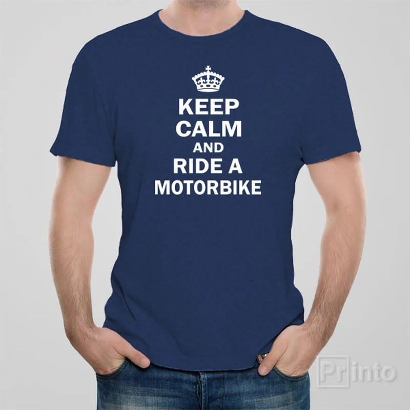 band t-shirts rock -Keep calm and ride motorbike - T-shirt