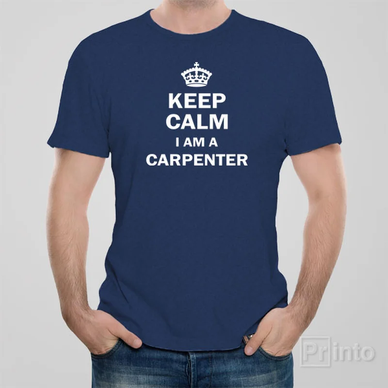 kids funny graphic t-shirts -Keep calm I am a carpenter - T-shirt