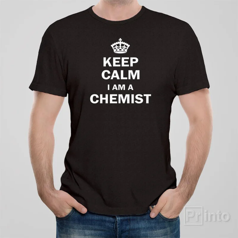 organic cotton graphic t-shirts -Keep calm I am a chemist - T-shirt