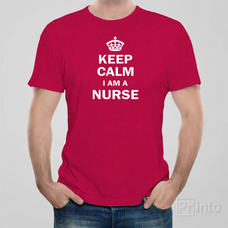 animal print t-shirts wild -Keep calm. I am a nurse - T-shirt