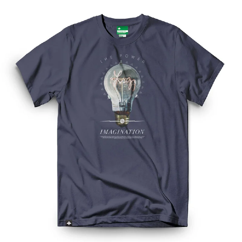 neon cotton t-shirts -Lrg Power Of Imagination T-Shirt Navy