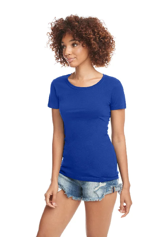 gaming vintage t-shirts -Next Level Womens Ideal Jersey Short Sleeve Crewneck T-Shirt - Royal Blue