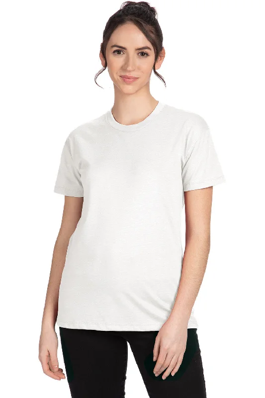 white couple t-shirts -Next Level Womens Relaxed CVC Short Sleeve Crewneck T-Shirt - White