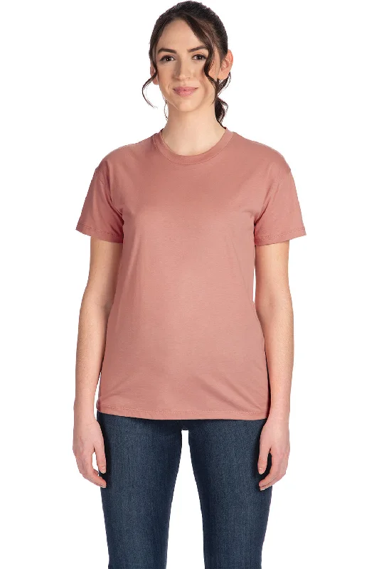 distressed holiday t-shirts -Next Level Womens Relaxed Short Sleeve Crewneck T-Shirt - Desert Pink