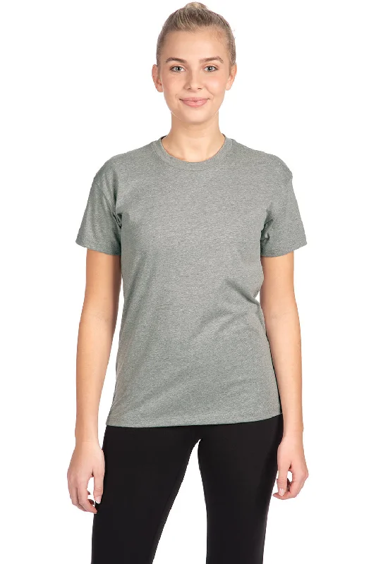 solid holiday t-shirts -Next Level Womens Relaxed Short Sleeve Crewneck T-Shirt - Heather Grey