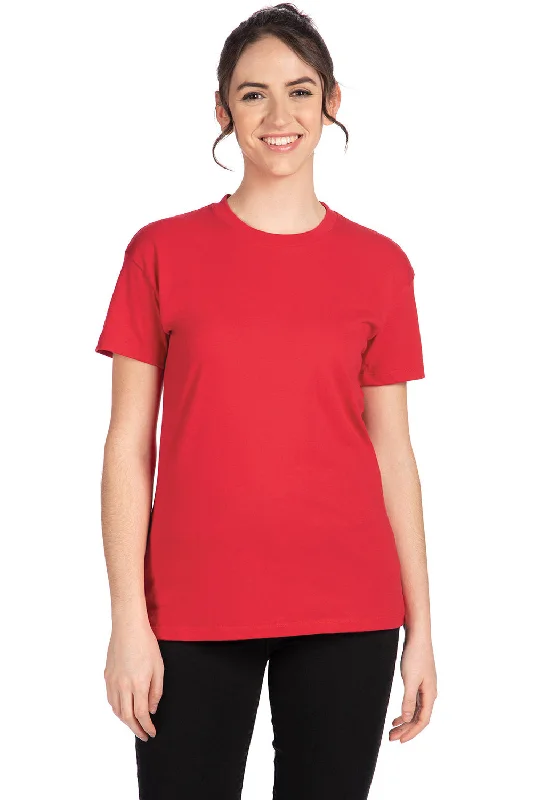 black holiday t-shirts -Next Level Womens Relaxed Short Sleeve Crewneck T-Shirt - Red