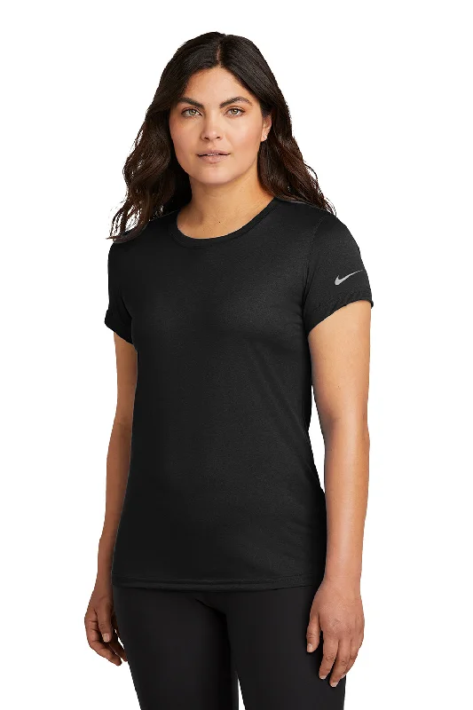 white kids t-shirts -Nike Womens rLegend Dri-Fit Moisture Wicking Short Sleeve Crewneck T-Shirt - Black