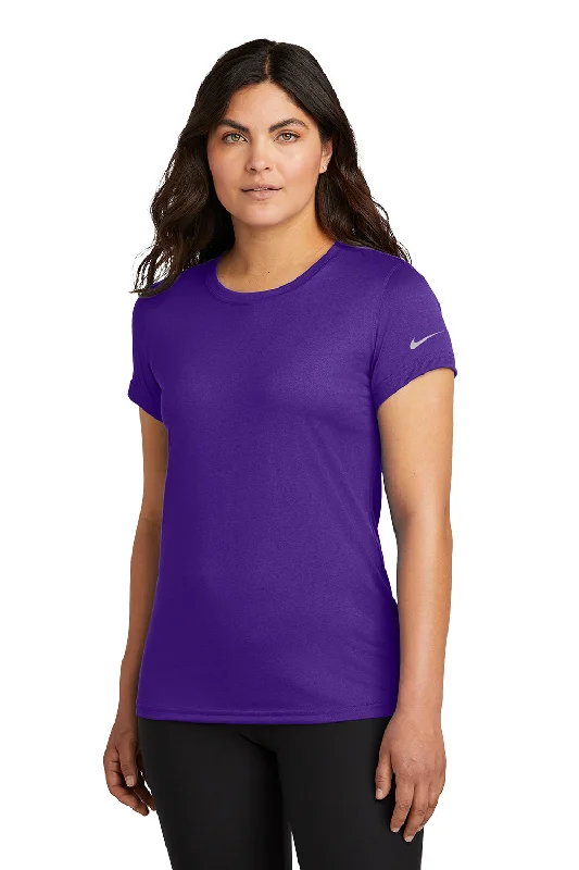 custom kids t-shirts -Nike Womens rLegend Dri-Fit Moisture Wicking Short Sleeve Crewneck T-Shirt - Court Purple