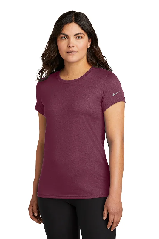 kids eco t-shirts -Nike Womens rLegend Dri-Fit Moisture Wicking Short Sleeve Crewneck T-Shirt - Deep Maroon