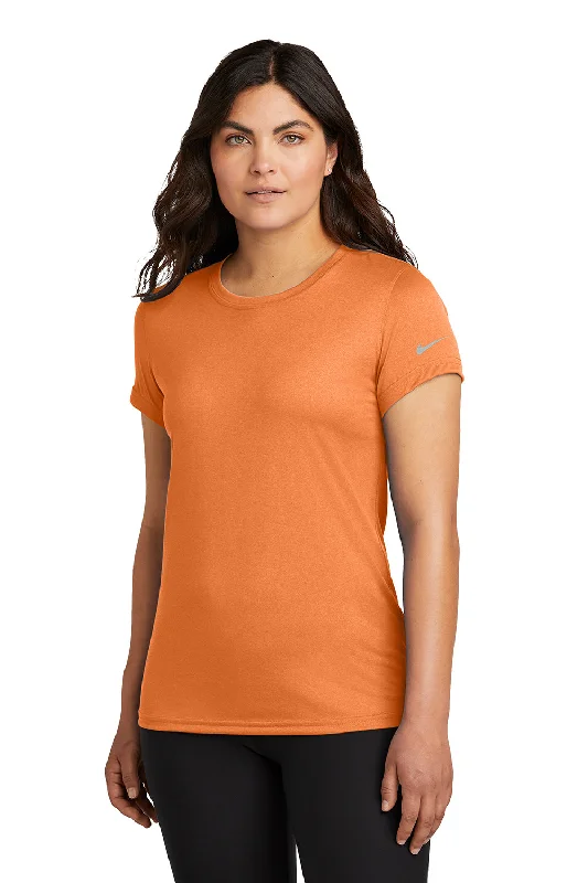 festival eco t-shirts -Nike Womens rLegend Dri-Fit Moisture Wicking Short Sleeve Crewneck T-Shirt - Desert Orange