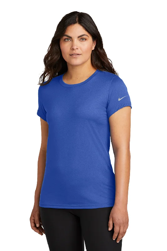 vintage eco t-shirts -Nike Womens rLegend Dri-Fit Moisture Wicking Short Sleeve Crewneck T-Shirt - Game Royal Blue