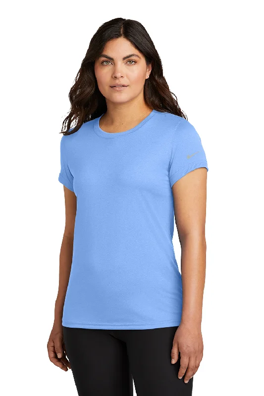 cropped eco t-shirts -Nike Womens rLegend Dri-Fit Moisture Wicking Short Sleeve Crewneck T-Shirt - Valor Blue